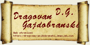 Dragovan Gajdobranski vizit kartica